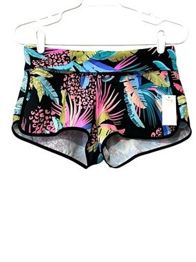 Raisins Juniors' Aloha Printed Swim Shorts, Floral, Size Small/Petite/Chica